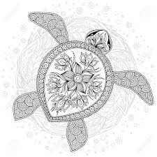 Teenage mutant ninja turtles coloring pages have become very popular thanks to the cartoon that boys love to watch so much. Coloring Book For Adults Coloring Page Turtle With Different Royalty Free Cliparts Vectors And Stock Illustration Image 93893265