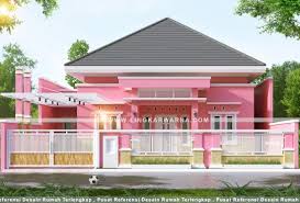Karena banyak sekali hal yang dapat kita dapatkan jika membuat pagar dengan. Lingkar Warna 28 Gambar Rumah Bertema Pink Dengan Kombinasi Batu Alam Denah