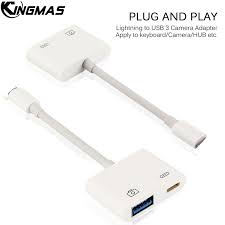 Ios Lighting Splitter To Otg Usb 3 Camera Reader Adapter Connector Kit Data Sync Hub Cable For Iphone X 8 7 6 6s Plus For Ipad Phone Adapters Converters Aliexpress