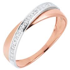 Trouvez le symbole parfait de votre amour et de votre engagement envers elle avec l'une de nos superbes bagues de promesse. Alliance Or Blanc Et Or Rose 18 Carats Diamant C724