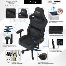 Home office desk chair gaming executive racing pc swivel recliner chair 150 kg. Gamvis Elite 2 0 Xl Fabric Gaming Chair Black Diamond White Gamvis Gaming Chairs