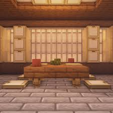 Here S The Second Part To The Japanese Style Rooms That I Made This Time It S A Dining Room Fe En 2020 Casas Minecraft Arquitectura Minecraft Casas Minecraft Faciles