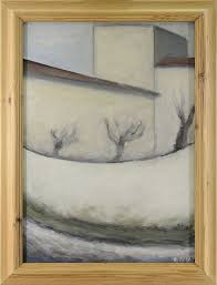 Ottone Rosai Case Bianche Olio Su Tela Cm 65x50