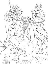 Joshua and the israelites won the battle against the amalekites! Moses Holding Up His Arms During The Battle Assisted By Aaron And Hur Coloring Page From Exodus Categ Bible Coloring Pages Bible Coloring Bible Coloring Sheets