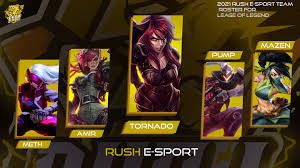 The character was then edited in several templates referencing. Rush E Sports Home Facebook