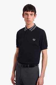 Enjoy free delivery and returns on all orders. Stripe Collar Polo Shirt Black Men S Polo Shirts Short Long Sleeved Polo Shirts Fred Perry Us