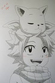 Just Cute Natsu And Happy By Sakakithemastermind On Deviantart Fairy Tail Drawing Fairy Tail Art Natsu Fairy Tail