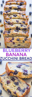Easy Banana Zucchini Bread With Blueberries Averie Cooks Recipe Recipes Food Blueberry Recipes