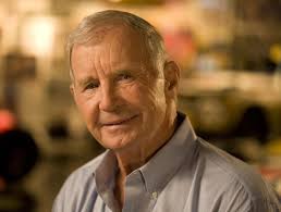 1963 Indy 500 Winner Parnelli Jones is introduced to a very appreciative  crowd by legendary motorsports announcer Kenny Takeuchi, before driving a  sprint car at speed
