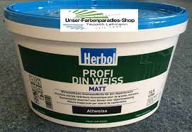 3,28€/ 8 x 12.5l herbol profi din matt dinweiß wandfarbe innenfarbe deckenfarbe. Herbol Profi Din Altweiss 12 5 L Matt Teppich Lehmann In Eschweiler