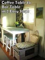 Designdreams By Anne Coffee Table To Bar Table In 2 Simple Steps Furniture Furniture Makeover Coffee Table