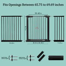 Buy Waowao Baby Gate Extra Wide Easy Walk Thru Pressure Mount Auto Close Black Metal Child Dog Pet Safety Stairs Doorways Kitchen 24 02 81 50inch Black 65 75 69 69 Online In Japan B08mzkkv9j
