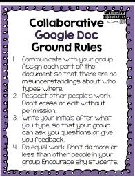 Collaborative Google Doc Ground Rules For Google Classroom Sharing Of Documents Technology Lesson Teaching Technology Google Education