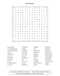 New Mexico Puzzle Word Search Puzzles New Mexico Boys And Girls Club