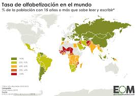 Empresa de mensajería y transporte urgente con servicio de envíos nacionales, internacionales y mensajería urgente en madrid al mejor precio. El Mapa De La Alfabetizacion En El Mundo Mapas De El Orden Mundial Eom
