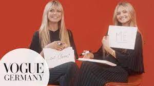 Their joint cover marks leni's official entry into the modelling world as well as into public life. Heidi Und Leni Klum Wer Kennt Wen Besser Vogue Germany Youtube