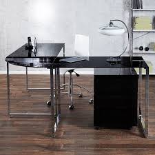 L'offre la plus large en belgique. Cagu Design Glas Eckschreibtisch Bureau Manhattan Noir 180cm 160cm Ebay