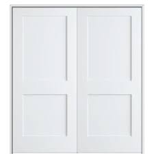 With an interior door is more than a door — it's a statement from warm to bold to. Mmi Door Shaker Flat Panel 72 In X 80 In Both Active Solid Core Primed Hdf Double Pre Hung French Door With 6 9 16 In Jamb Z03745914 The Home Depot In 2021 Mmi