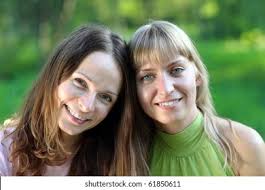 Mother Daughter Pose Picture On Golf Stock Photo 30944362