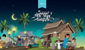 Gambar suasana perayaan hari raya aidilfitri kartun. Hari Raya Aidilfitri 2016 Packaging Design On Behance Eid Card Designs Packaging Design Poster Design Kids