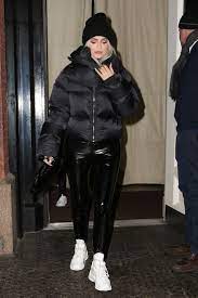 Kylie Jenner Steps Out In A Rick Owens Black Puffer Jacket Celebrity Winter Coat Puffer Jacket Outfit Fall Fashion Outfits