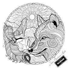 Jan Brevis Fox Coloring Page Mandala Coloring Pages Wolf Colors