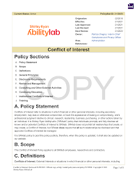 Conflict of Interest