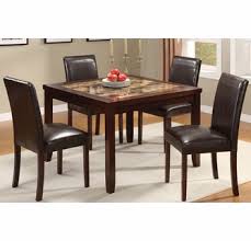 alda 5 pc espresso wood dining table