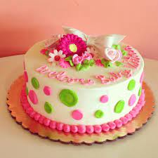 Pink And Lime Green Baby Shower Cake By 2tarts Bakery New Braunfels Tx Www 2tarts Com