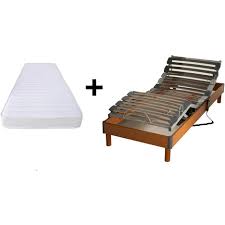 Les lits électriques deux places ont deux sommiers et deux matelas pour que le sommier électrique à lattes en hêtre multiplis est un classique du lit de relaxation. Lit Relaxation Electrique Tpr Symphonie Lit 90x190 Cm Pas Cher A Prix Auchan