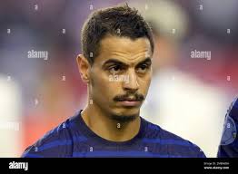 France's Wissam Ben Yedder lines up ahead of the UEFA Nations League soccer  match between Croatia and France in Split, Croatia, Monday, June 6, 2022.  (AP Photo/Darko Bandic Stock Photo