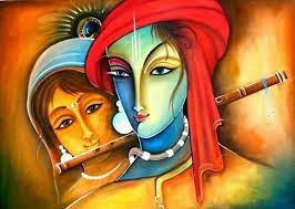 Radha Krishna Modern Art Painting Photo Lord Krishna Images Radha Krishna Modern Art Krishna Radha Painting