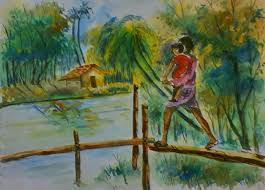 Beautiful landscape 143 photos · curated by devin. Landscape From Kerala 02 Arty S Art Gallery By Vishal Singh Paintings Prints Landscapes Nature Lakes Ponds Artpal