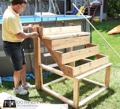 Most above ground pools are accessed with a single precarious ladder that can be difficult to climb. Diy Above Ground Pool Ladder Stairs 100 Things 2 Do