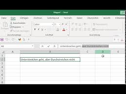 Wort shortcut für wörter durchstreichen. Excel Durchstreichen In Der Zelle Youtube
