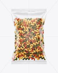 Download Plastic Bag With Tricolor Cavatappi Pasta Mockup In Bag Sack Mockups On Yellow Images Object Mockups Tri Color Plastic Bag Cavatappi