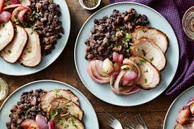 Top Chef Spiced Pork With Sweet Red Onions Black Beans Pork Recipes Full Meal Recipes Cooking Recipes