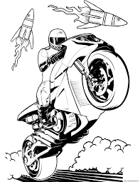 Motorcycle coloring pages for kids. Hot Wheels Motorcycle Coloring Pages Printable