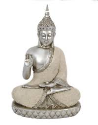 Silver And Sand Buddha Ornament Buddha Art Buddha Decorative Sculpture
