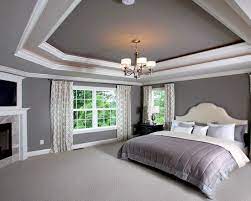 Typical crown moulding detail in a master bedroom with a double tray ceiling. Love The Molding Effect Master Bedroom Retreat Home Contemporary Bedroom