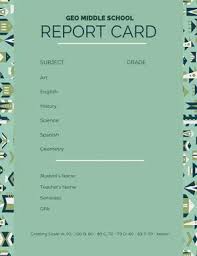 I didn't have one laying around so i printed out a fake one. Free Report Card Templates Adobe Spark