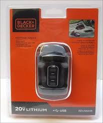 Black And Decker 20v Lithium Battery Charger Ebay New Black Decker 20v Max Dual Port Usb Power Adapter Bare Mod Bdusb20b Black Decker Power Adapter Usb