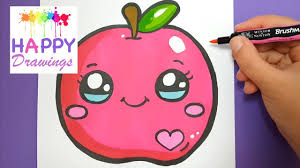 A wide variety of easy fruit painting options are available to you, such as still life, flower, and scenery. Drawing And Coloring Fruits How To Draw A Cute Cartoon Apple Easy Myhobbyclass Com