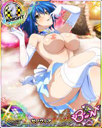 • 1girls big breasts blue hair blush card (medium) high school  dxd official art princess tagme tiara xenovia quarta yellow eyes 