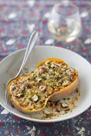 Butternut farci au poisson, riz et lait de coco. Courge Butternut Farcie Au Riz Et Aux Noisettes Recette De Courge Butternut Farcie Au Riz Et Aux Noisettes Marmiton