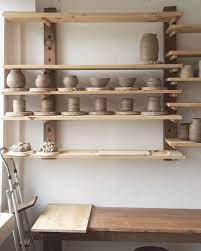 Shelves In Pottery Studio Arminhostudio Pottery Ceramics Workspace Pottery Studio Ceramic Studio Ceramic Workshop