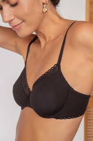 Soutien-gorge avec armatures noir issu de fibres végétales