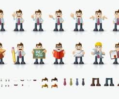 Business Man Character Icons Ai Svg Eps Vector Free Download