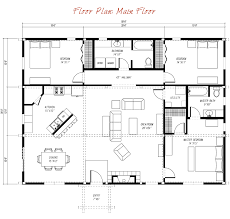 Ponderosa Country Barn Main Floor Plan Farmhouse Floor Plans Pole Barn House Plans Floor Plans