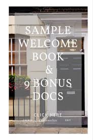 Modern Welcome Book 6 Page Vacation Home Printable Etsy Airbnb House Rules House Rental Beach Rentals